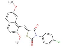 3-(4-chlorophenyl)-5-[(2,7-dimethoxy-1-naphthyl)methylene]-1,3-thiazolidine-2,4-dione