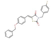 5-[4-(benzyloxy)benzylidene]-3-(4-fluorobenzyl)-1,3-thiazolidine-2,4-dione