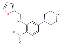 (2-furylmethyl)[2-nitro-5-(1-piperazinyl)phenyl]amine