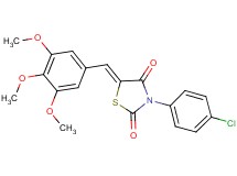 3-(4-chlorophenyl)-5-(3,4,5-trimethoxybenzylidene)-1,3-thiazolidine-2,4-dione
