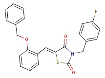 5-[2-(benzyloxy)benzylidene]-3-(4-fluorobenzyl)-1,3-thiazolidine-2,4-dione