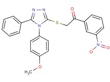 2-{[4-(4-methoxyphenyl)-5-phenyl-4H-1,2,4-triazol-3-yl]thio}-1-(3-nitrophenyl)ethanone