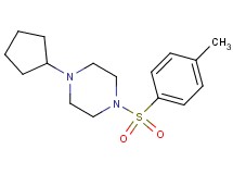 1-cyclopentyl-4-[(4-methylphenyl)sulfonyl]piperazine