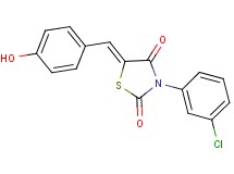 3-(3-chlorophenyl)-5-(4-hydroxybenzylidene)-1,3-thiazolidine-2,4-dione