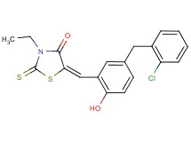 5-[5-(2-chlorobenzyl)-2-hydroxybenzylidene]-3-ethyl-2-thioxo-1,3-thiazolidin-4-one