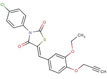 3-(4-chlorophenyl)-5-[3-ethoxy-4-(2-propyn-1-yloxy)benzylidene]-1,3-thiazolidine-2,4-dione