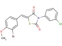 5-(3-bromo-4-methoxybenzylidene)-3-(3-chlorophenyl)-1,3-thiazolidine-2,4-dione