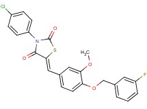 3-(4-chlorophenyl)-5-{4-[(3-fluorobenzyl)oxy]-3-methoxybenzylidene}-1,3-thiazolidine-2,4-dione