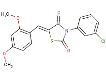3-(3-chlorophenyl)-5-(2,4-dimethoxybenzylidene)-1,3-thiazolidine-2,4-dione