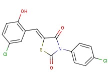5-(5-chloro-2-hydroxybenzylidene)-3-(4-chlorophenyl)-1,3-thiazolidine-2,4-dione
