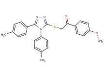 2-{[4,5-bis(4-methylphenyl)-4H-1,2,4-triazol-3-yl]thio}-1-(4-methoxyphenyl)ethanone
