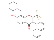 7-hydroxy-3-(1-naphthyl)-8-(1-piperidinylmethyl)-2-(trifluoromethyl)-4H-chromen-4-one