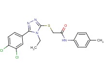 2-{[5-(3,4-dichlorophenyl)-4-ethyl-4H-1,2,4-triazol-3-yl]thio}-N-(4-methylphenyl)acetamide