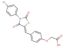 (4-{[3-(4-chlorophenyl)-2,4-dioxo-1,3-thiazolidin-5-ylidene]methyl}phenoxy)acetic acid