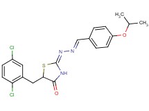 4-isopropoxybenzaldehyde [5-(2,5-dichlorobenzyl)-4-oxo-1,3-thiazolidin-2-ylidene]hydrazone