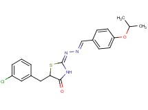 4-isopropoxybenzaldehyde [5-(3-chlorobenzyl)-4-oxo-1,3-thiazolidin-2-ylidene]hydrazone