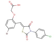 (4-bromo-2-{[3-(4-chlorophenyl)-2,4-dioxo-1,3-thiazolidin-5-ylidene]methyl}phenoxy)acetic acid