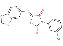 5-(1,3-benzodioxol-5-ylmethylene)-3-(3-chlorophenyl)-1,3-thiazolidine-2,4-dione