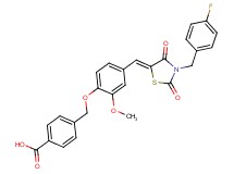 4-[(4-{[3-(4-fluorobenzyl)-2,4-dioxo-1,3-thiazolidin-5-ylidene]methyl}-2-methoxyphenoxy)methyl]benzoic acid