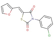 3-(3-chlorophenyl)-5-(2-furylmethylene)-1,3-thiazolidine-2,4-dione