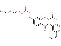 2-ethoxyethyl {[3-(1-naphthyl)-4-oxo-2-(trifluoromethyl)-4H-chromen-7-yl]oxy}acetate