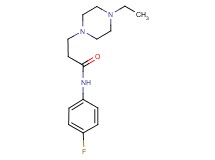 3-(4-ethyl-1-piperazinyl)-N-(4-fluorophenyl)propanamide