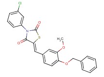 5-[4-(benzyloxy)-3-methoxybenzylidene]-3-(3-chlorophenyl)-1,3-thiazolidine-2,4-dione