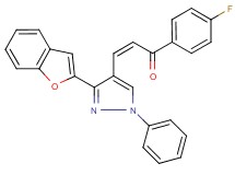 3-[3-(1-benzofuran-2-yl)-1-phenyl-1H-pyrazol-4-yl]-1-(4-fluorophenyl)-2-propen-1-one