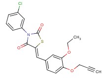3-(3-chlorophenyl)-5-[3-ethoxy-4-(2-propyn-1-yloxy)benzylidene]-1,3-thiazolidine-2,4-dione