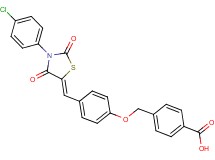 4-[(4-{[3-(4-chlorophenyl)-2,4-dioxo-1,3-thiazolidin-5-ylidene]methyl}phenoxy)methyl]benzoic acid