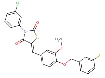 3-(3-chlorophenyl)-5-{4-[(3-fluorobenzyl)oxy]-3-methoxybenzylidene}-1,3-thiazolidine-2,4-dione