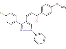 3-[3-(4-fluorophenyl)-1-phenyl-1H-pyrazol-4-yl]-1-(4-methoxyphenyl)-2-propen-1-one