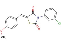 3-(3-chlorophenyl)-5-(4-methoxybenzylidene)-1,3-thiazolidine-2,4-dione