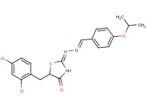 4-isopropoxybenzaldehyde [5-(2,4-dichlorobenzyl)-4-oxo-1,3-thiazolidin-2-ylidene]hydrazone