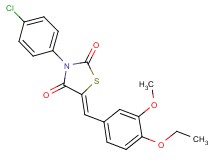 3-(4-chlorophenyl)-5-(4-ethoxy-3-methoxybenzylidene)-1,3-thiazolidine-2,4-dione
