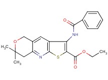 ethyl 3-(benzoylamino)-7,7-dimethyl-7,8-dihydro-5H-pyrano[4,3-b]thieno[3,2-e]pyridine-2-carboxylate