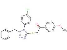 2-{[5-benzyl-4-(4-chlorophenyl)-4H-1,2,4-triazol-3-yl]thio}-1-(4-methoxyphenyl)ethanone