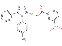 2-{[4-(4-methylphenyl)-5-phenyl-4H-1,2,4-triazol-3-yl]thio}-1-(3-nitrophenyl)ethanone