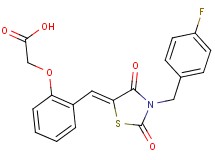 (2-{[3-(4-fluorobenzyl)-2,4-dioxo-1,3-thiazolidin-5-ylidene]methyl}phenoxy)acetic acid