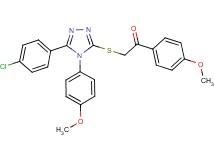 2-{[5-(4-chlorophenyl)-4-(4-methoxyphenyl)-4H-1,2,4-triazol-3-yl]thio}-1-(4-methoxyphenyl)ethanone