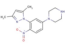 1-[3-(3,5-dimethyl-1H-pyrazol-1-yl)-4-nitrophenyl]piperazine