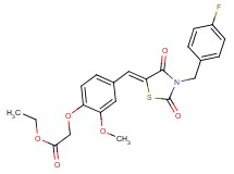 ethyl (4-{[3-(4-fluorobenzyl)-2,4-dioxo-1,3-thiazolidin-5-ylidene]methyl}-2-methoxyphenoxy)acetate