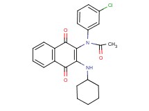 N-(3-chlorophenyl)-N-[3-(cyclohexylamino)-1,4-dioxo-1,4-dihydro-2-naphthalenyl]acetamide