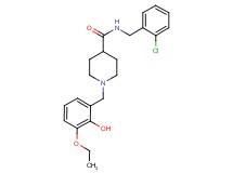 N-(2-chlorobenzyl)-1-(3-ethoxy-2-hydroxybenzyl)-4-piperidinecarboxamide