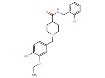 N-(2-chlorobenzyl)-1-(3-ethoxy-4-hydroxybenzyl)-4-piperidinecarboxamide