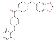 1-(1,3-benzodioxol-5-ylmethyl)-4-{[1-(2-chloro-6-fluorobenzyl)-4-piperidinyl]carbonyl}piperazine