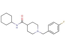 N-cyclohexyl-1-(4-fluorobenzyl)-4-piperidinecarboxamide