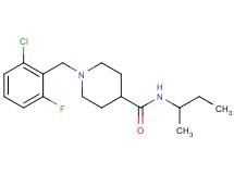 N-(sec-butyl)-1-(2-chloro-6-fluorobenzyl)-4-piperidinecarboxamide