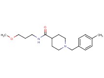 N-(3-methoxypropyl)-1-(4-methylbenzyl)-4-piperidinecarboxamide