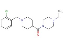1-{[1-(2-chlorobenzyl)-4-piperidinyl]carbonyl}-4-ethylpiperazine
